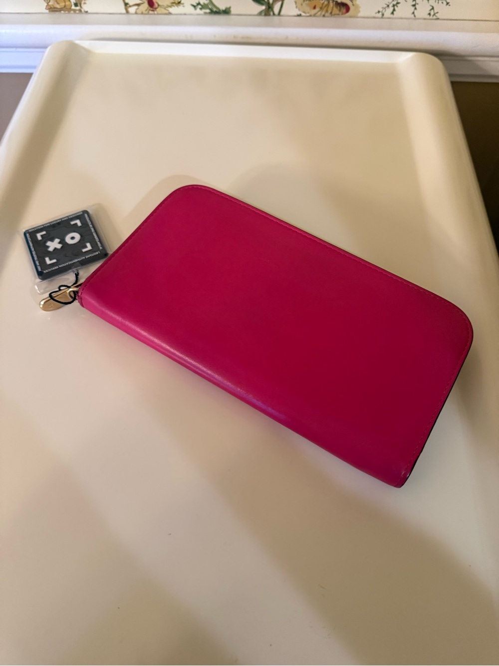 Dior Hot Pink Zip-Around Leather Wallet